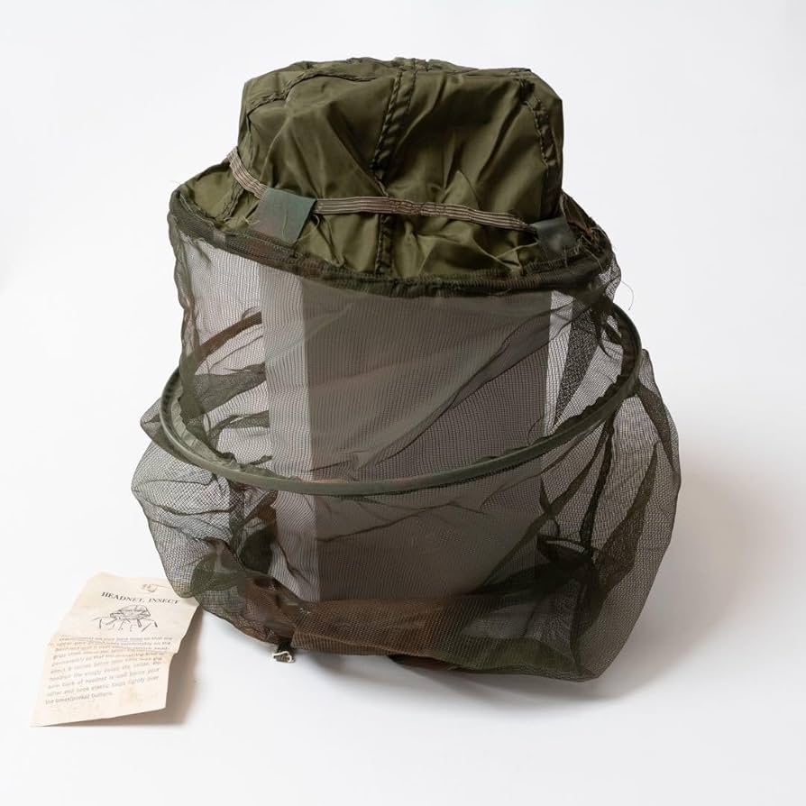 Amazon.co.jp: 60s 米軍 実物 HEADNET INSECT 防虫ネット